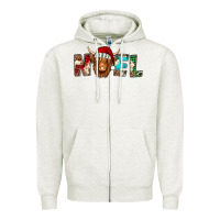 Oatmeal Heather noel long haired shaggy cow Zipper Hoodie - Jasminsmagicworld