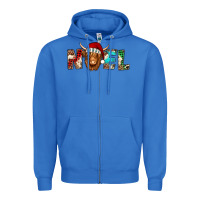 True Royal noel long haired shaggy cow Zipper Hoodie - Jasminsmagicworld