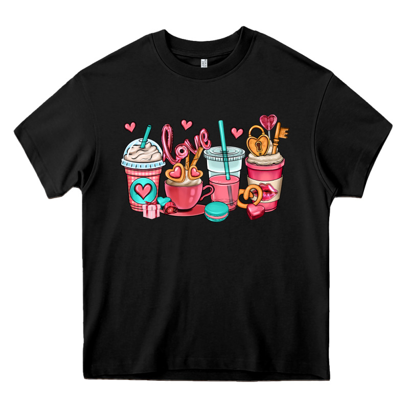Valentines Day Coffee Cups (1) Heavy Core Tee by OliviaCreatesArt | Teevron