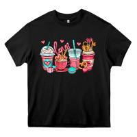 Black valentines day coffee cups (1) Heavy Core Tee - OliviaCreatesArt