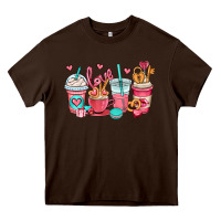 Chocolate Brown valentines day coffee cups (1) Heavy Core Tee - OliviaCreatesArt