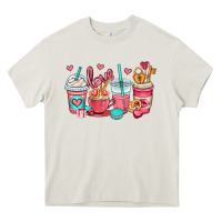 Cream valentines day coffee cups (1) Heavy Core Tee - OliviaCreatesArt