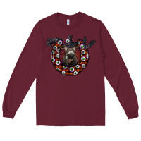 Burgundy halloween donkey Long Sleeve Tee - SublimationCraftShop