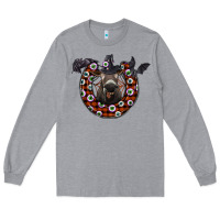 Heather Grey halloween donkey Long Sleeve Tee - SublimationCraftShop