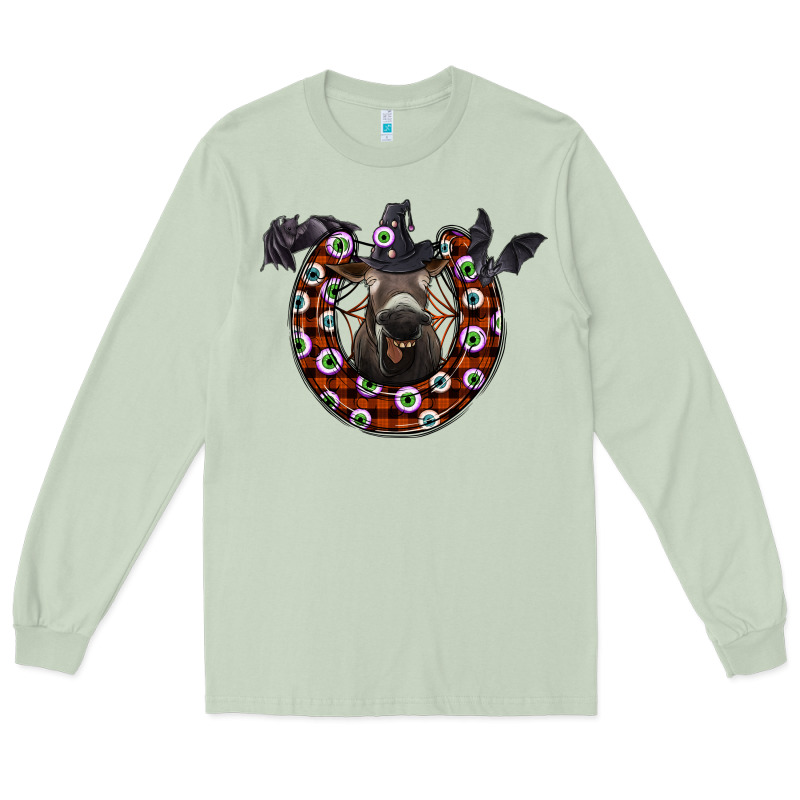 Halloween Donkey Long Sleeve Tee by SublimationCraftShop | Teevron