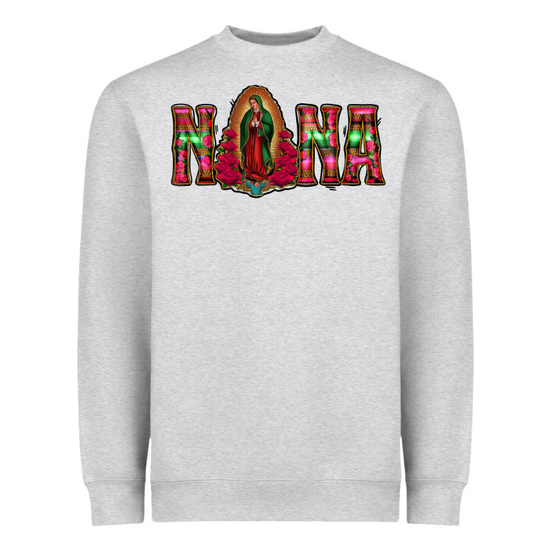 Nana Floral Aztec Leopard Heavyweight Sweatshirt by Jasminsmagicworld | Teevron