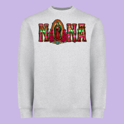 Nana Floral Aztec Leopard Heavyweight Sweatshirt Designed By Jasminsmagicworld