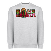 Heather Grey nana floral aztec leopard Heavyweight Sweatshirt - Jasminsmagicworld