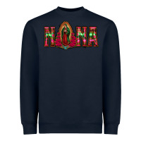 Navy nana floral aztec leopard Heavyweight Sweatshirt - Jasminsmagicworld