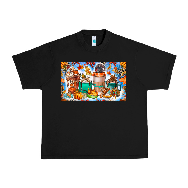 Thanksgiving Coffee Drink Kids Cup Urban Heavy Tee by CowhideDigitalArt | Teevron