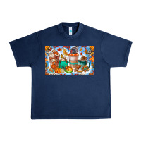 Navy Thanksgiving Coffee Drink Kids Cup Urban Heavy Tee - CowhideDigitalArt