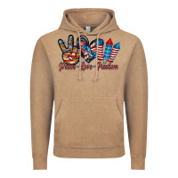 Vintage Coffee peace love freedom Vintage Hoodie - RacoonDesign