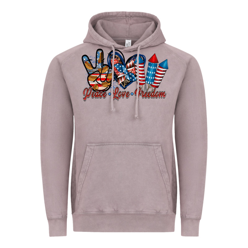 Peace Love Freedom Vintage Hoodie by RacoonDesign | Teevron