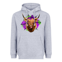 Heather Grey halloween highland cow Heavyweight Hoodie - Jasminsmagicworld
