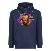 Navy halloween highland cow Heavyweight Hoodie - Jasminsmagicworld