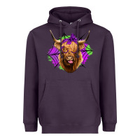 Plum halloween highland cow Heavyweight Hoodie - Jasminsmagicworld