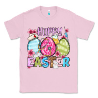 Bubblegum Pink Happy Easter eggs Classic Tee - OliviaCreatesArt