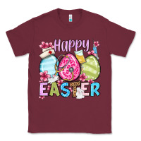Burgundy Happy Easter eggs Classic Tee - OliviaCreatesArt