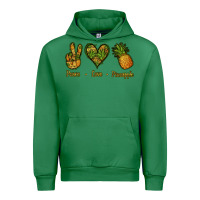 Emerald Peace Love Pineapple Urban Hoodie - Jasminsmagicworld