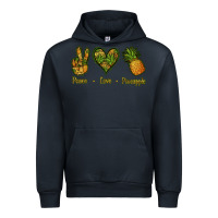 Navy Peace Love Pineapple Urban Hoodie - Jasminsmagicworld