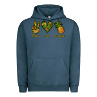 Pigment Midnight Navy Peace Love Pineapple Urban Hoodie - Jasminsmagicworld