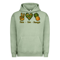 Pigment Oil Green Peace Love Pineapple Urban Hoodie - Jasminsmagicworld