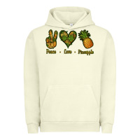 Pigment Pistachio Peace Love Pineapple Urban Hoodie - Jasminsmagicworld