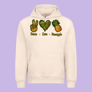 Peace Love Pineapple Urban Hoodie Designed By Jasminsmagicworld