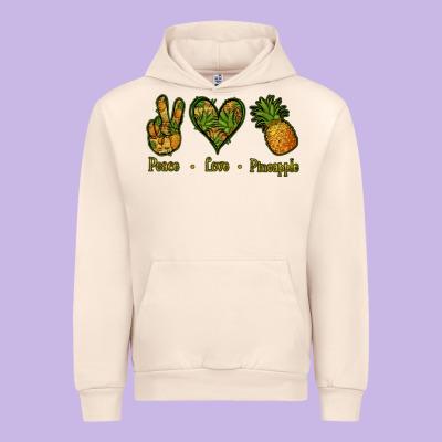 Peace Love Pineapple Urban Hoodie Designed By Jasminsmagicworld
