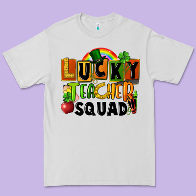 Lucky Teacher Squad Premium Tee Designed By Fadigitalartstudio