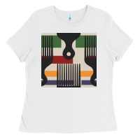 White afro comb seamless pattern Ladies Tee - BundleAndBundleShop