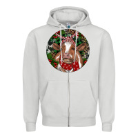 Dove Grey Brown Cow Christmas Zipper Hoodie - RanaPortraitStore