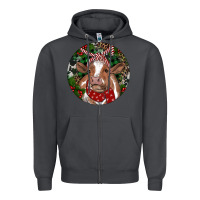 Smoke Brown Cow Christmas Zipper Hoodie - RanaPortraitStore