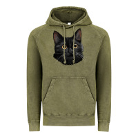 Vintage Olive Bombay Cat Face Vintage Hoodie - LillyAllenDesigns
