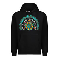 Black gemstone sunflower  rainbow Premium Hoodie - Artiststas