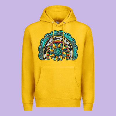 Gemstone Sunflower  Rainbow Premium Hoodie Designed By Artiststas