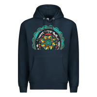 Navy gemstone sunflower  rainbow Premium Hoodie - Artiststas