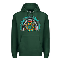 Sports Green gemstone sunflower  rainbow Premium Hoodie - Artiststas