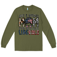 Army Green just a regular mom trying not to raise liberals Long Sleeve Tee - CowhideDigitalArt