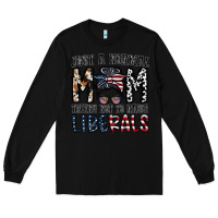 Black just a regular mom trying not to raise liberals Long Sleeve Tee - CowhideDigitalArt