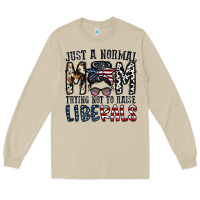 Mushroom just a regular mom trying not to raise liberals Long Sleeve Tee - CowhideDigitalArt