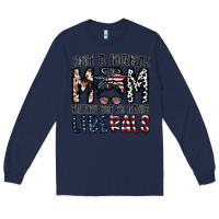 Navy just a regular mom trying not to raise liberals Long Sleeve Tee - CowhideDigitalArt