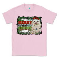 Bubblegum Pink merry and bright pomeranian Classic Tee - RanaPortraitStore