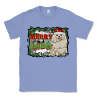 Colony Blue merry and bright pomeranian Classic Tee - RanaPortraitStore