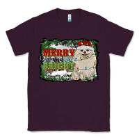 Plum merry and bright pomeranian Classic Tee - RanaPortraitStore