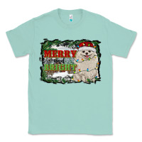 Seafoam merry and bright pomeranian Classic Tee - RanaPortraitStore