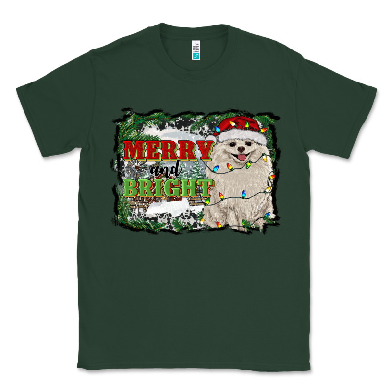 Merry And Bright Pomeranian Classic Tee by RanaPortraitStore | Teevron