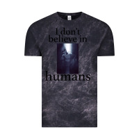 Cloud Black I don't believe i̇n humans Vintage Tee - Bettercallsaul