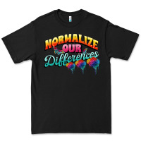 Black Normalize our differences Autism Premium Tee - FaDigitalArtStudio