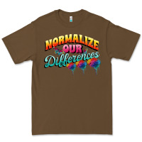 Cacao Normalize our differences Autism Premium Tee - FaDigitalArtStudio